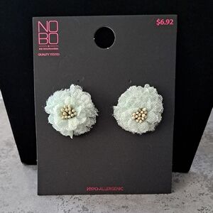 NOBO Mint Green Floral Earrings